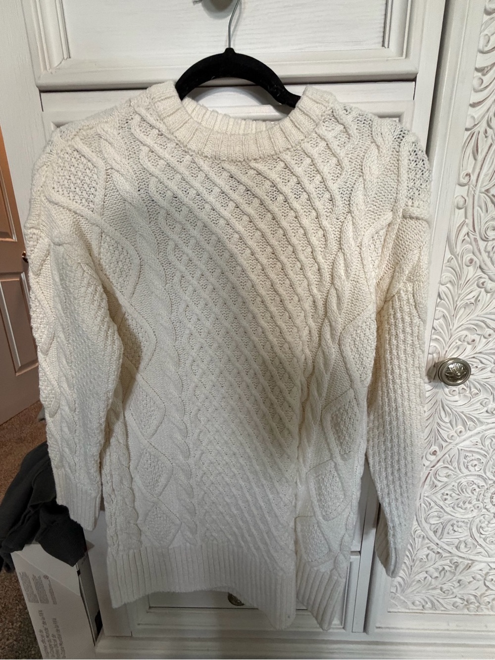 🤍 American Eagle Cream Cable Knit Sweater Dress 🤍
